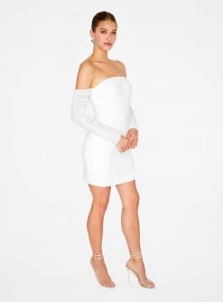 HeyYou Dresses Natural Off The Shoulder Ruched Sleeve Mini Dress 9 HeyYou Dresses Natural Off The Shoulder Ruched Sleeve Mini Dress