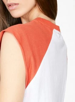 Crop Tops HeyYou Basic Baseball T-Shirt In White And Red