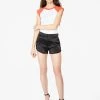 Crop Tops HeyYou Basic Baseball T-Shirt In White And Red
