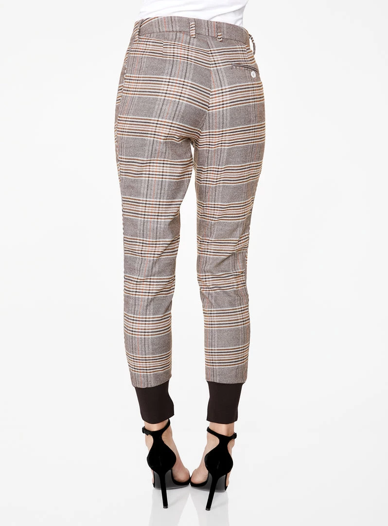 HeyYou High Waisted Jogger In Brown Plaid Pants 6 HeyYou High Waisted Jogger In Brown Plaid Pants