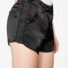 HeyYou Shorts Black Curved Hem Satin Short