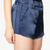 HeyYou Shorts Navy Curved Hem Satin Short