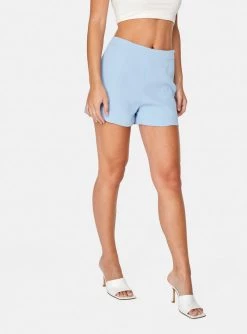 HeyYou Baby Blue High Waisted Suiting Short Shorts