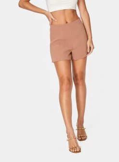 HeyYou Tawny High Waisted Suiting Short Shorts