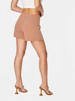 HeyYou Tawny High Waisted Suiting Short Shorts