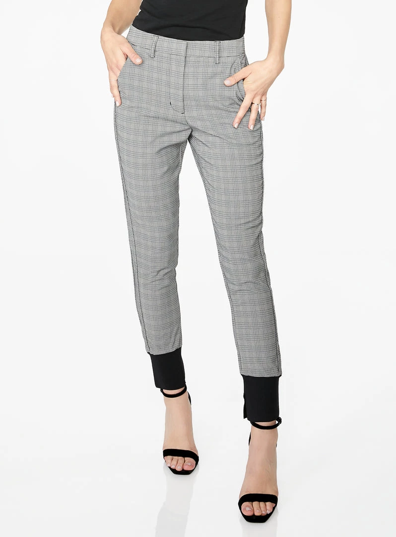 HeyYou High Waisted Jogger In Black Houndstooth 5 HeyYou High Waisted Jogger In Black Houndstooth