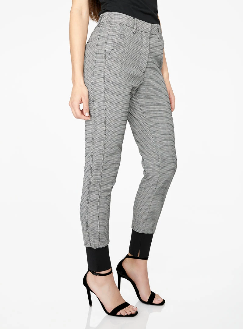 HeyYou High Waisted Jogger In Black Houndstooth 3 HeyYou High Waisted Jogger In Black Houndstooth