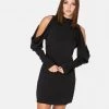 HeyYou Draped Sleeve Mini Dress In Black Dresses 2 HeyYou Draped Sleeve Mini Dress In Black Dresses