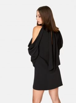 HeyYou Draped Sleeve Mini Dress In Black Dresses 9 HeyYou Draped Sleeve Mini Dress In Black Dresses