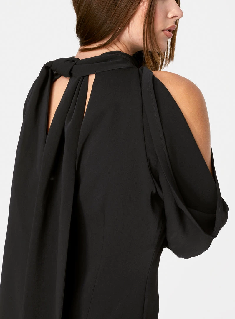 HeyYou Draped Sleeve Mini Dress In Black Dresses 6 HeyYou Draped Sleeve Mini Dress In Black Dresses