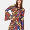 HeyYou Passion Floral Bell Sleeved Mini Dress Dresses