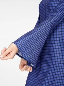 HeyYou Blue Geometric Bell Sleeved Mini Dress Dresses