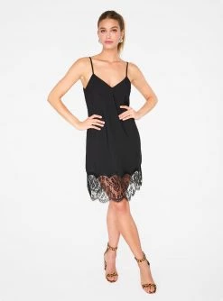HeyYou Dresses Black Lace Hem Slip Dress 11 HeyYou Dresses Black Lace Hem Slip Dress