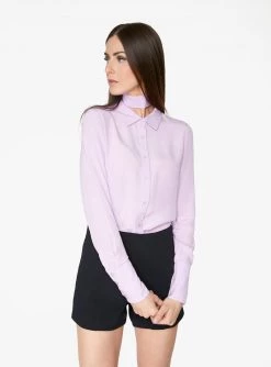 HeyYou Lavender Polka Dot Blouse Blouses