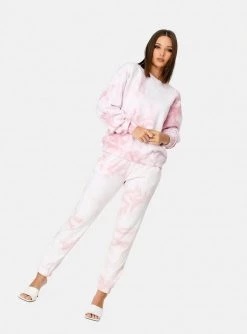 HeyYou On Repeat Crew Sweatshirt In Blush Tie Dye 11 HeyYou On Repeat Crew Sweatshirt In Blush Tie Dye