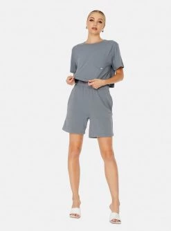 HeyYou On Repeat Sweatshort In Mineral New Arrivals