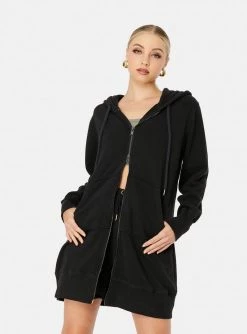 HeyYou On Repeat Full-Zip Hoodie In Black