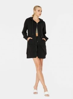 HeyYou On Repeat Full-Zip Hoodie In Black