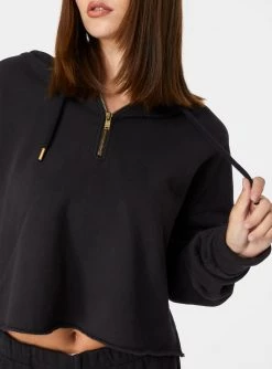 HeyYou Westward Quarter Zip Hoodie In Black 9 HeyYou Westward Quarter Zip Hoodie In Black