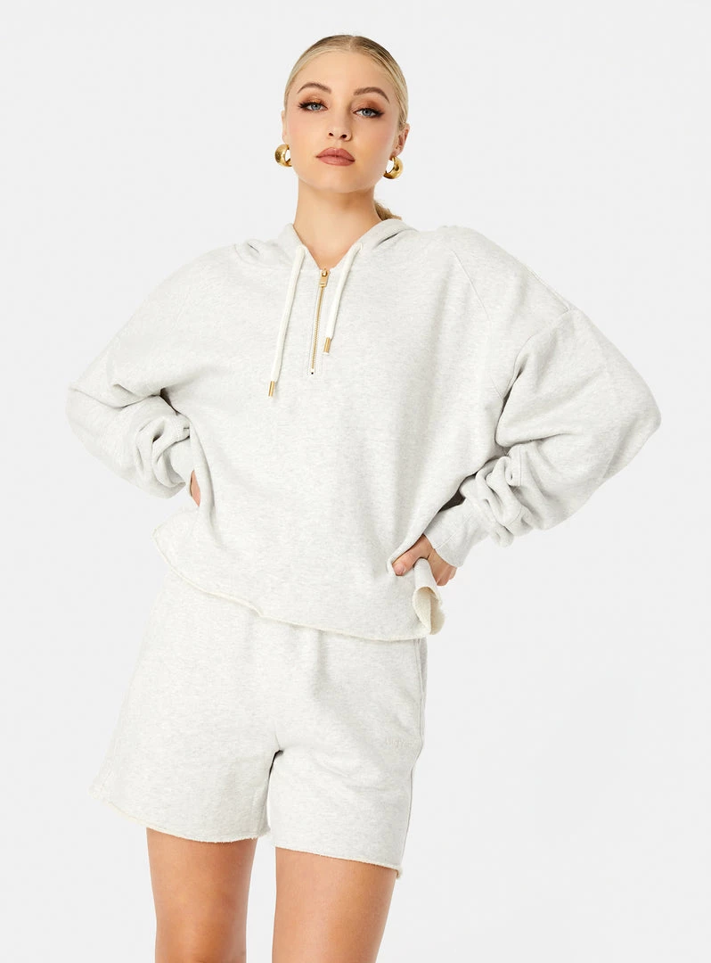 HeyYou Westward Quarter Zip Hoodie In Heather Grey New Arrivals 3 HeyYou Westward Quarter Zip Hoodie In Heather Grey New Arrivals