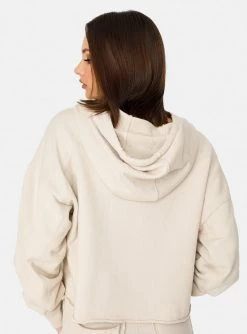 HeyYou New Arrivals Westward Quarter Zip Hoodie In Oat
