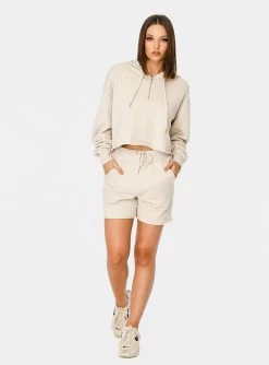 HeyYou New Arrivals Westward Quarter Zip Hoodie In Oat