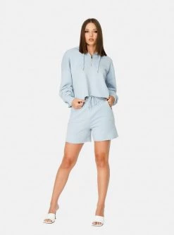 HeyYou Westward Quarter Zip Hoodie In Purist Blue 11 HeyYou Westward Quarter Zip Hoodie In Purist Blue