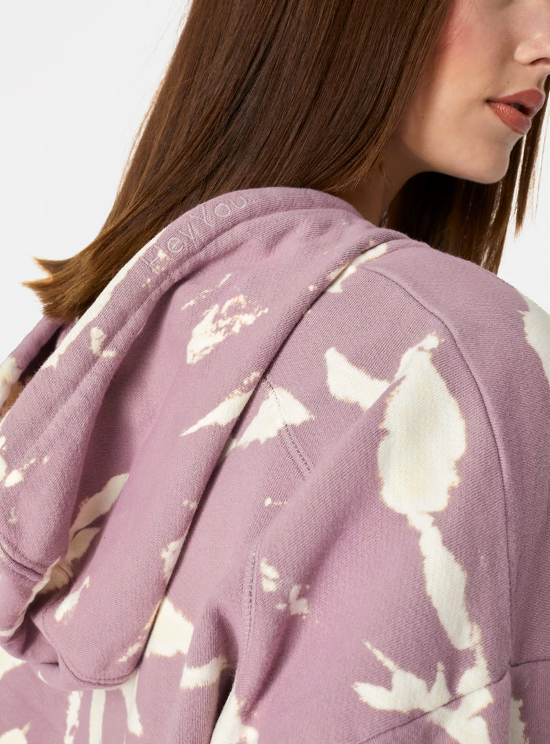 HeyYou Sweatshirts + Hoodies Westward Quarter Zip Hoodie In Soft Mauve Tie Dye 5 HeyYou Sweatshirts + Hoodies Westward Quarter Zip Hoodie In Soft Mauve Tie Dye