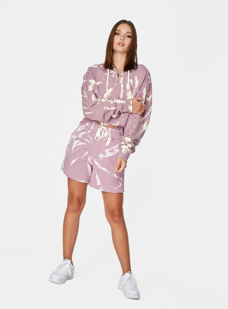 HeyYou Sweatshirts + Hoodies Westward Quarter Zip Hoodie In Soft Mauve Tie Dye 7 HeyYou Sweatshirts + Hoodies Westward Quarter Zip Hoodie In Soft Mauve Tie Dye