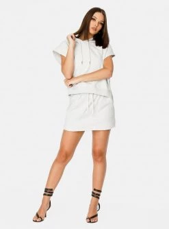HeyYou On Repeat Mini Skirt In Heather Grey
