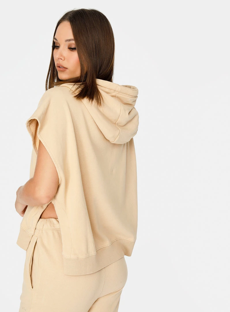 HeyYou On Repeat Sleeveless Hoodie In Sand 5 HeyYou On Repeat Sleeveless Hoodie In Sand