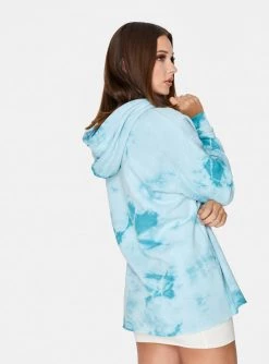 HeyYou Ocean Blue Tie Dye Hoodie Sweatshirts + Hoodies