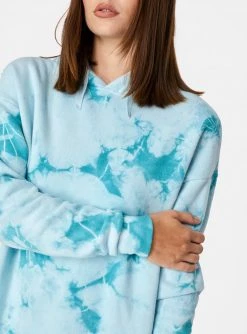 HeyYou Ocean Blue Tie Dye Hoodie Sweatshirts + Hoodies