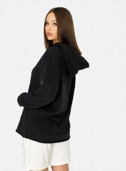HeyYou On Repeat Oversized Hoodie In Black