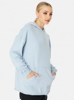 HeyYou On Repeat Oversized Hoodie In Purist Blue