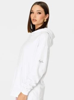 HeyYou On Repeat Oversized Hoodie In White