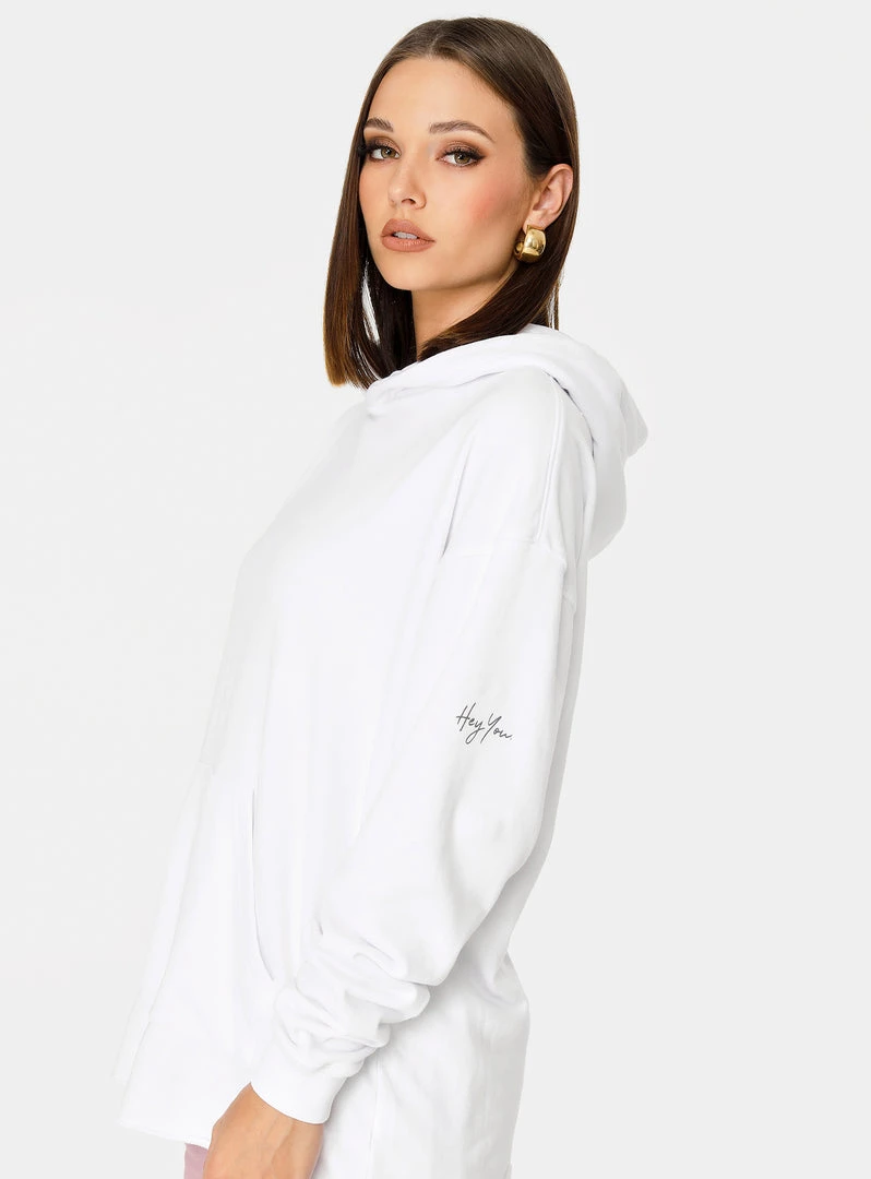 HeyYou On Repeat Oversized Hoodie In White 4 HeyYou On Repeat Oversized Hoodie In White