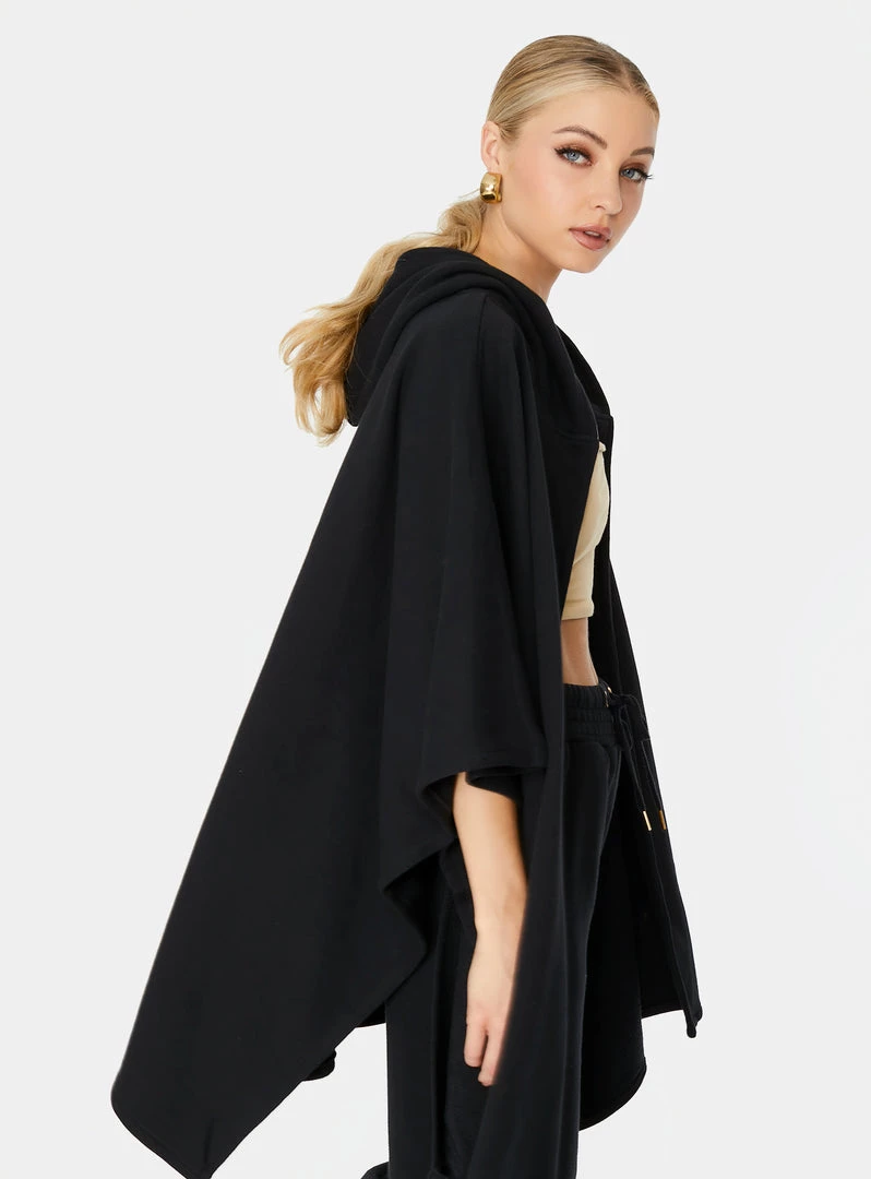 HeyYou New Arrivals Westward Cape Hoodie In Black 4 HeyYou New Arrivals Westward Cape Hoodie In Black