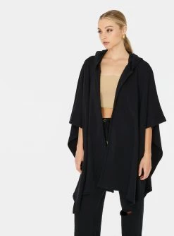 HeyYou New Arrivals Westward Cape Hoodie In Black