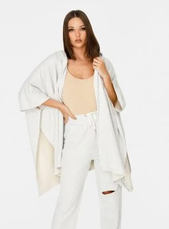 HeyYou New Arrivals Westward Cape Hoodie In Heather Grey