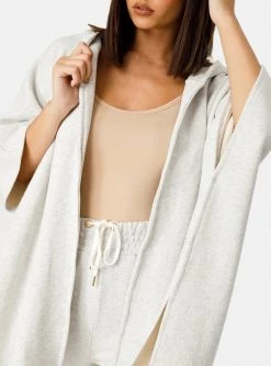 HeyYou New Arrivals Westward Cape Hoodie In Heather Grey