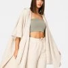 HeyYou Westward Cape Hoodie In Oat 1 HeyYou Westward Cape Hoodie In Oat