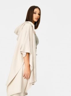 HeyYou Westward Cape Hoodie In Oat