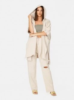 HeyYou Westward Cape Hoodie In Oat