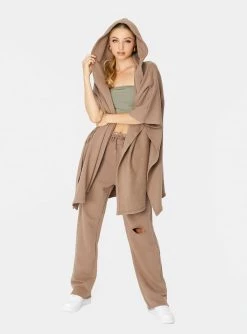 HeyYou Westward Cape Hoodie In Taupe New Arrivals