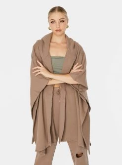 HeyYou Westward Cape Hoodie In Taupe New Arrivals