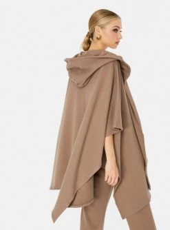 HeyYou Westward Cape Hoodie In Taupe New Arrivals
