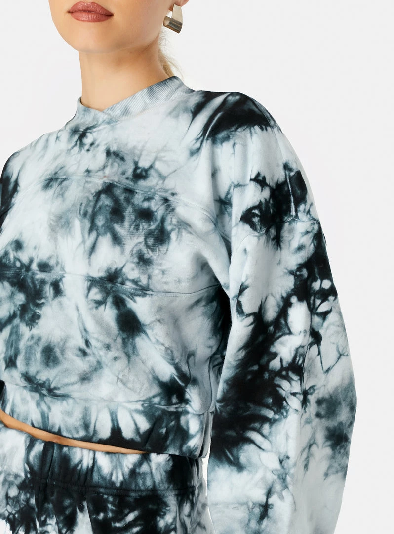 HeyYou On Repeat Crop Sweatshirt In Black Tie Dye New Arrivals 6 HeyYou On Repeat Crop Sweatshirt In Black Tie Dye New Arrivals