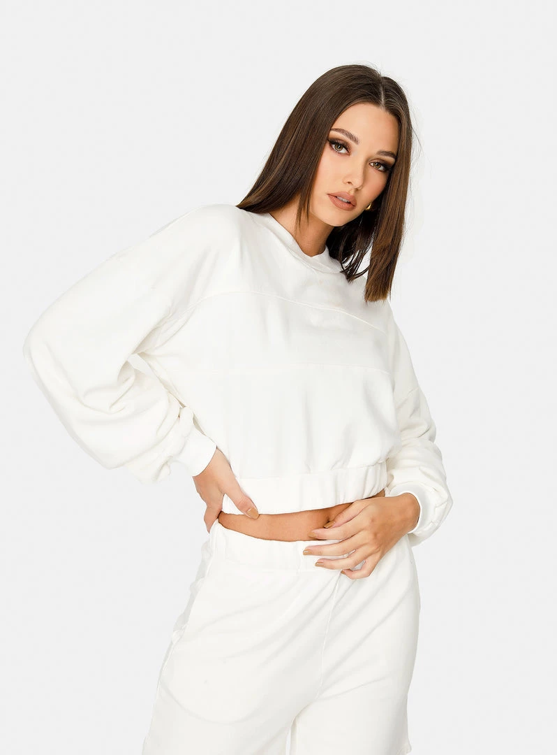 HeyYou On Repeat Crop Sweatshirt In Bone New Arrivals 4 HeyYou On Repeat Crop Sweatshirt In Bone New Arrivals