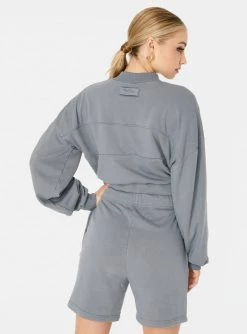 HeyYou On Repeat Crop Sweatshirt In Mineral New Arrivals